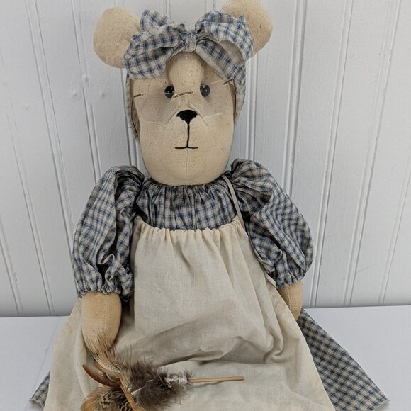 Vintage Judy Jaques Beary Klean Kate Plush Bear Signed 23" Stuffed Animal 1992